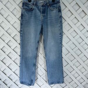 Zara High Waisted Straight Leg Jeans
